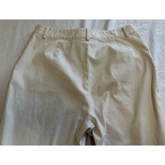 VTG Lauren Ralph Lauren Women's Sz 8 Cream Straight Leg Pants Flat Front Office - Picture 4 of 9